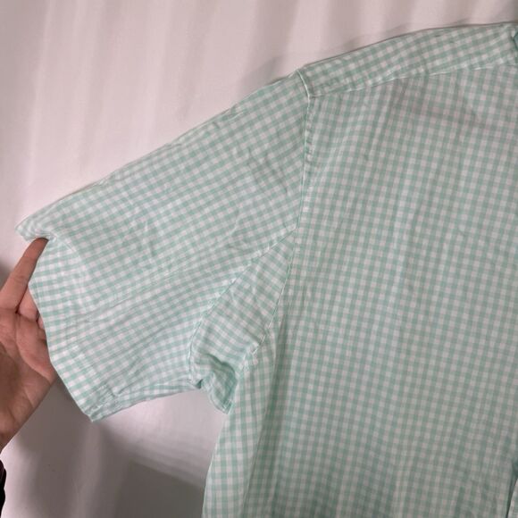 Duluth Polo Shirt Men's XL Green Plaid Button Up Short Sleeve 100% Cotton - Picture 4 of 12